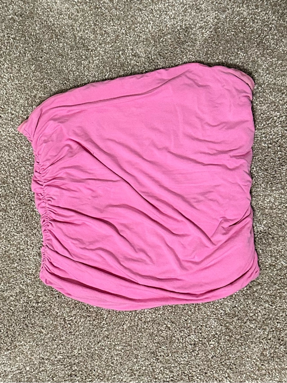 Women's Pink Ruched Tube Top